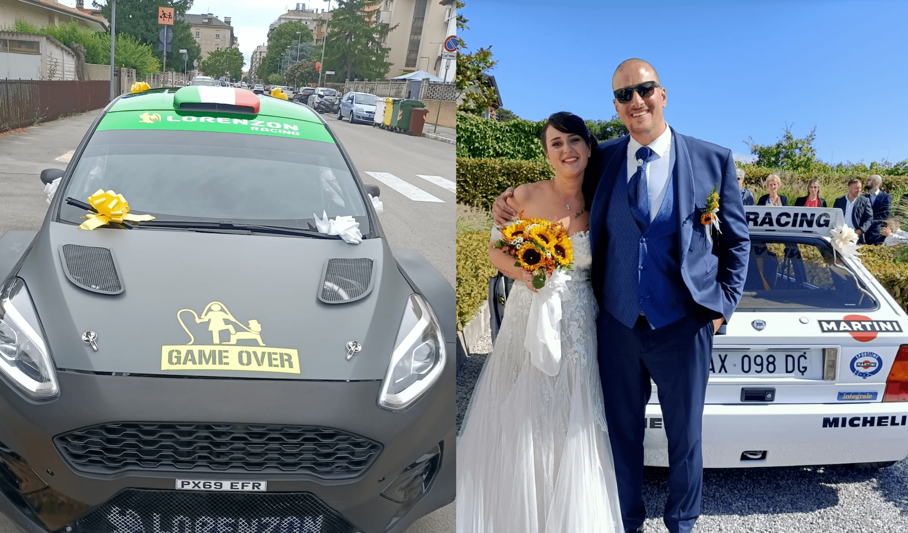 Immagine per Motori e amore, una coppia di Monfalcone si sposa sui mostri del rally